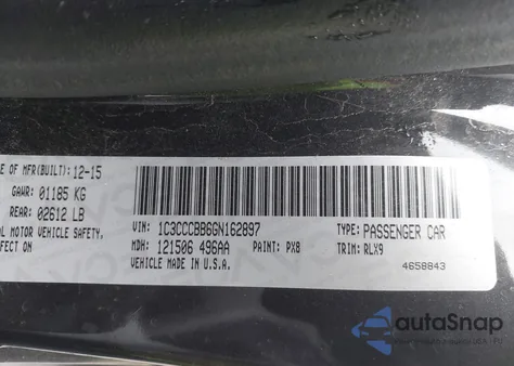 2016 Chrysler 200 S from USA, damaged, VIN 1C3CCCBB6GN162897